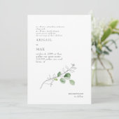 Dreams van botanische lente beide ouders bruiloft kaart (Staand voorkant)