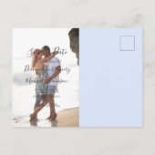 Dreams van de Open Road Motorcycle Wedding Aankondigingskaart (Achterkant)