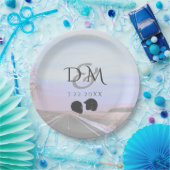 Dreams van de Open Road Motorcycle Wedding Papieren Bordje (Feest)