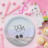 Dreams van de Open Road Motorcycle Wedding Papieren Bordje (Feest)