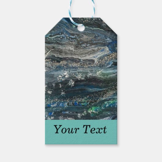 Dreams van het abstracte schilderij in de Oceaan Cadeaulabel (Voorkant)