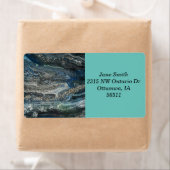 Dreams van het abstracte schilderij Ocean'20 Etiket (Insitu)