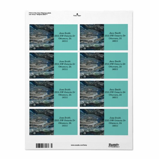 Dreams van het abstracte schilderij Ocean'20 Etiket (Full Sheet)