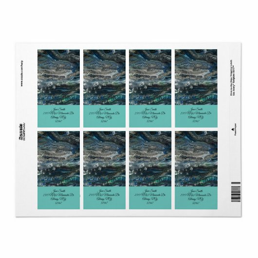 Dreams van het abstracte schilderij Ocean'20 Etiket (Full Sheet)