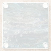 Dreams van het abstracte schilderij Ocean'20 Glazen Onderzetter (Achterkant)