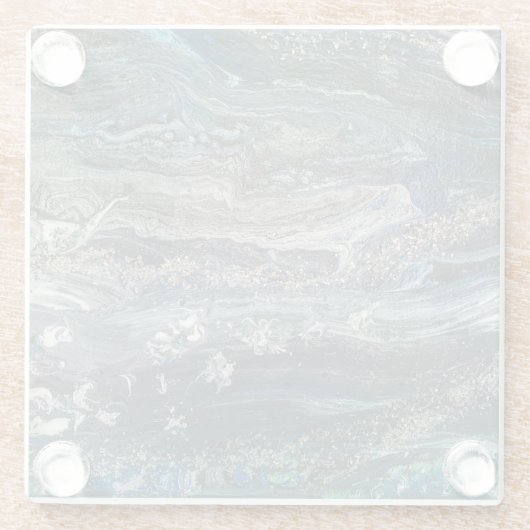 Dreams van het abstracte schilderij Ocean'20 Glazen Onderzetter (Achterkant)