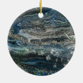 Dreams van het abstracte schilderij Ocean'20 Keramisch Ornament (Achterkant)