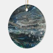 Dreams van het abstracte schilderij Ocean'20 Keramisch Ornament (Links)