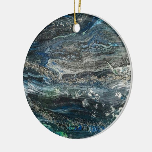 Dreams van het abstracte schilderij Ocean'20 Keramisch Ornament (Links)