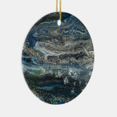 Dreams van het abstracte schilderij Ocean'20 Keramisch Ornament (Rechts)