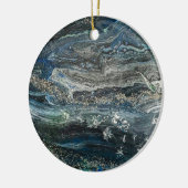 Dreams van het abstracte schilderij Ocean'20 Keramisch Ornament (Links)