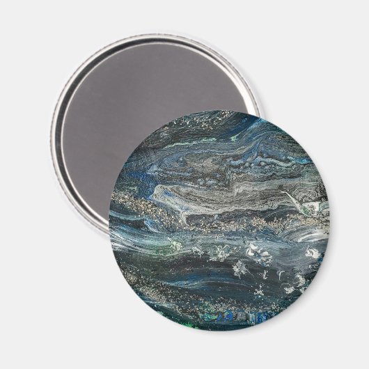 Dreams van het abstracte schilderij Ocean'20 Magneet (Voorkant / Achterkant)