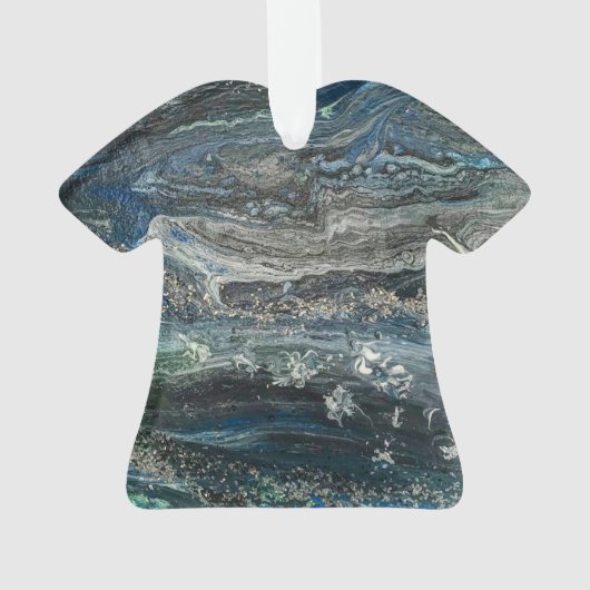 Dreams van het abstracte schilderij Ocean'20 Ornament (achterkant)