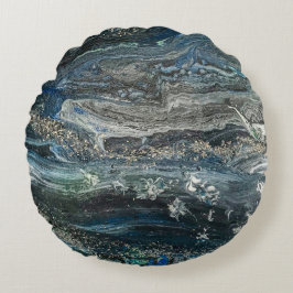 Dreams van het abstracte schilderij Ocean'20 Rond Kussen