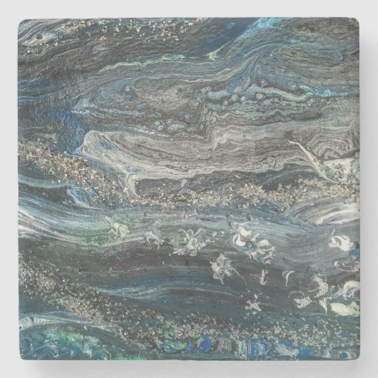 Dreams van het abstracte schilderij Ocean'20 Stenen Onderzetter (Voorkant)