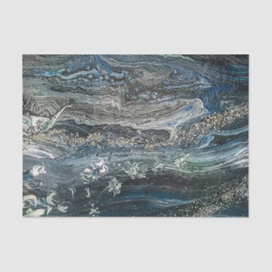 Dreams van het abstracte schilderij Ocean'20 Tissuepapier (Voorkant)