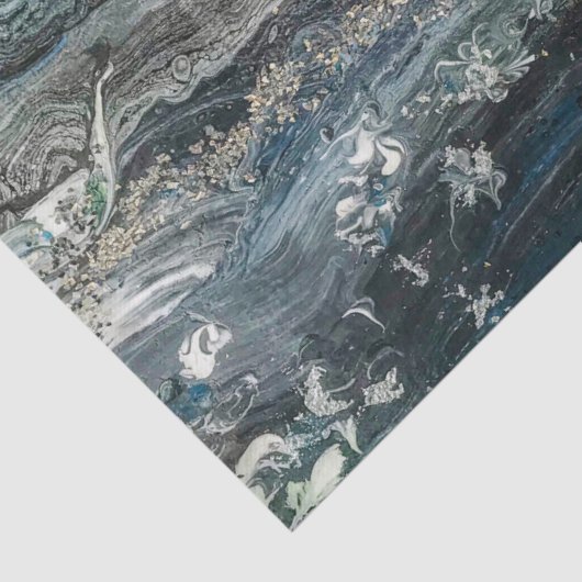 Dreams van het abstracte schilderij Ocean'20 Tissuepapier (Detail)