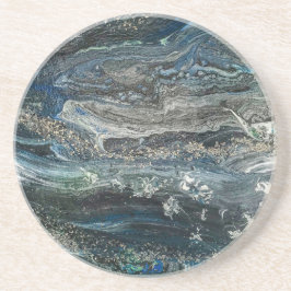 Dreams van het abstracte schilderij Ocean'20 Zandsteen Onderzetter