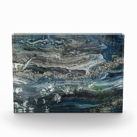 Dreams van het acrylschilderij Ocean'19 in grijs Fotoblokken (Voorkant)