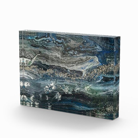 Dreams van het acrylschilderij Ocean'19 in grijs Fotoblokken (Rechts)