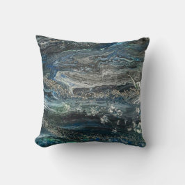 Dreams van het acrylschilderij Ocean'19 in grijs Kussen