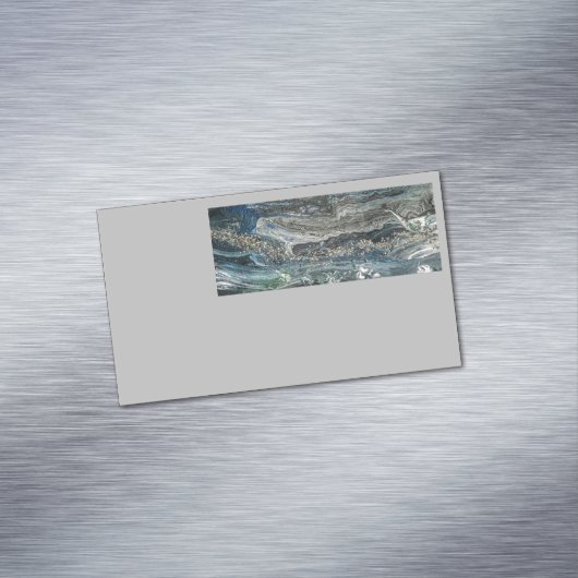 Dreams van het acrylschilderij Ocean'19 in grijs Magnetisch Visitekaartje (Voorbeeld)