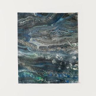 Dreams van het acrylschilderij Ocean'19 in grijs Wandkleed