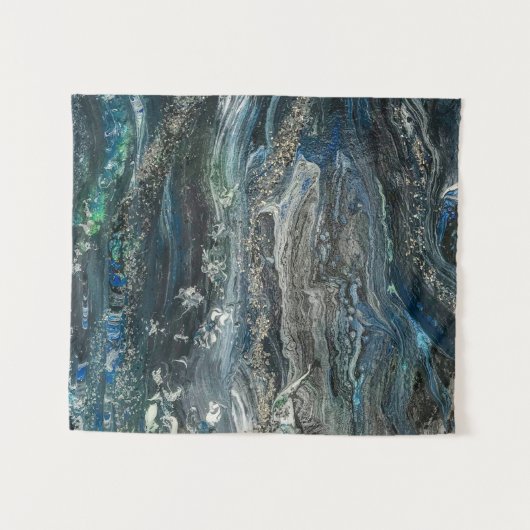 Dreams van het acrylschilderij Ocean'19 in grijs Wandkleed (Voorkant (horizontaal))