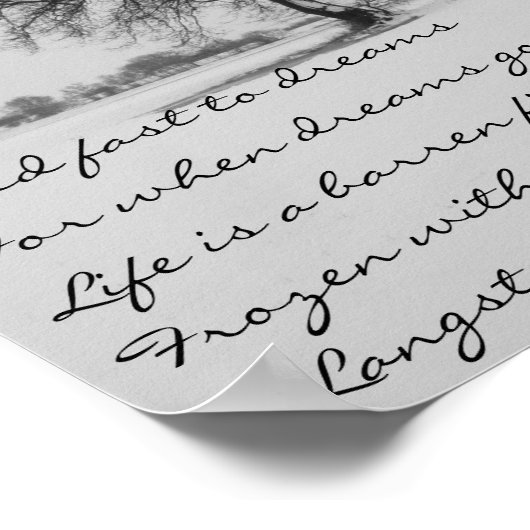 Dreams van Langston Hughes Poster (Hoek)