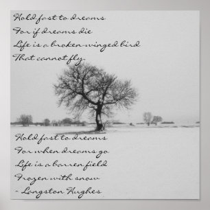 Dreams van Langston Hughes Poster