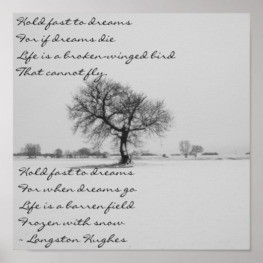 Dreams van Langston Hughes Poster (Voorkant)