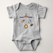 Dreams van Space Mobile Baby Bodysuit (Voorkant)