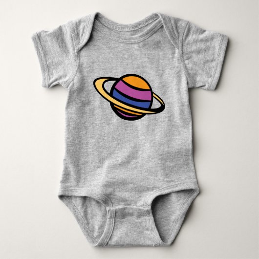 Dreams van Space Ringed Planet Baby Bodysuit (Voorkant)