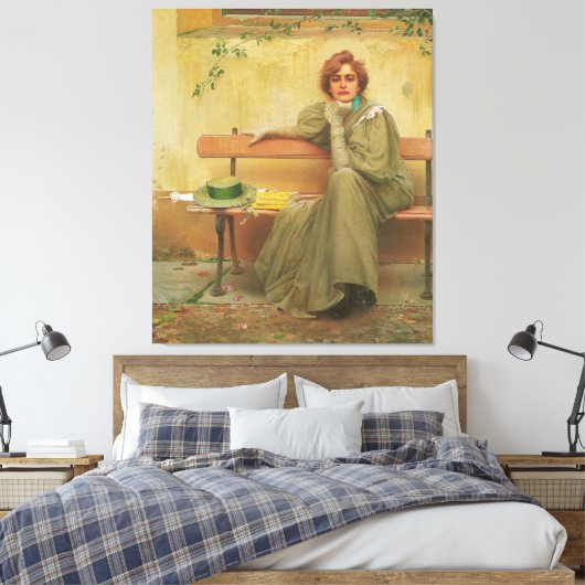 Dreams van Vittorio Matteo Corcos 1896 Canvas Afdruk (Insitu (Slaapkamer))