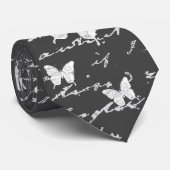 Dreams voor zwarte en witte vlinder stropdas (Opgerold)