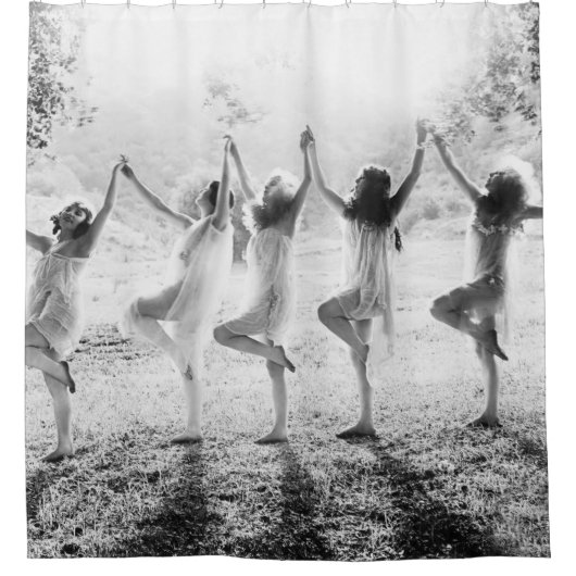 DREAMS-vrouw, pagan, spiritueel, dans, wil Douchegordijn (Voorkant)