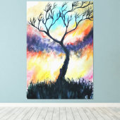 Dreams - Waterverf Canvas Afdruk (Insitu (Houten vloer))