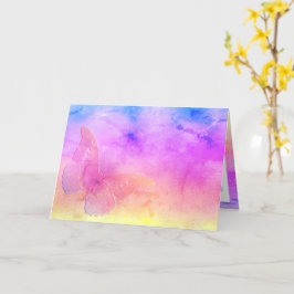 [Dreams Waterverf] Soft Pastel Colors Butterfly Kaart