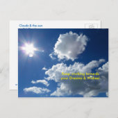 Dreams wenst Clouds sun Briefkaart (Voorkant / Achterkant)