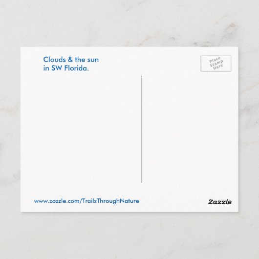 Dreams wenst Clouds sun Briefkaart (Achterkant)