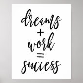 Dreams + Werk = Poster succes (Voorkant)