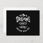 Dreams werken alleen als je dat doet - avontuurlij briefkaart (Voorkant / Achterkant)
