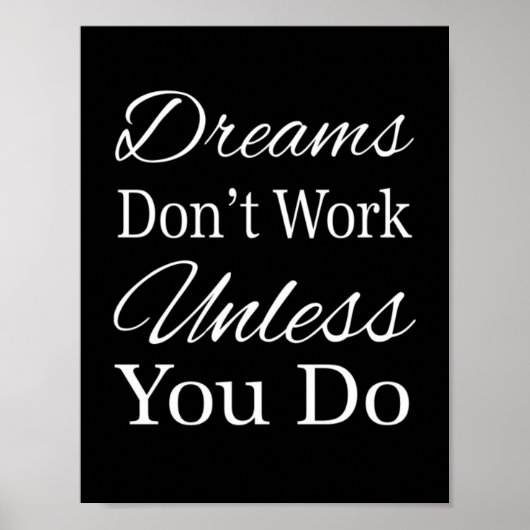 Dreams werken alleen als je dat doet poster (Voorkant)