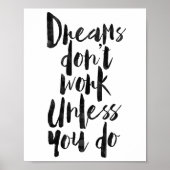 Dreams werken alleen als je dat doet poster (Voorkant)