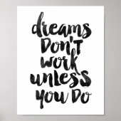 Dreams werken alleen als je dat doet poster (Voorkant)