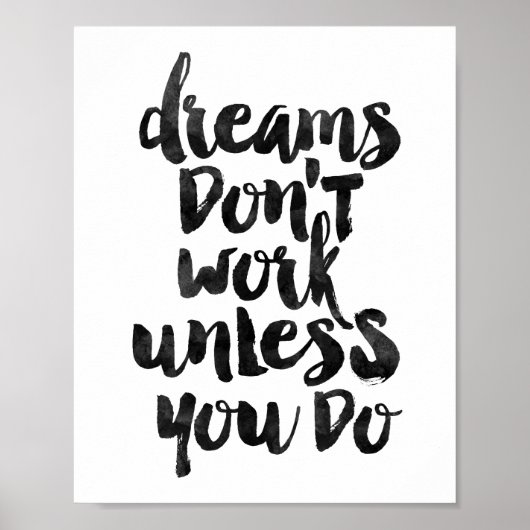 Dreams werken alleen als je dat doet poster (Voorkant)