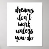 Dreams werken alleen als je dat doet poster (Voorkant)