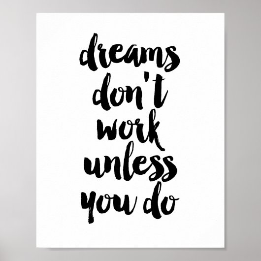 Dreams werken alleen als je dat doet poster (Voorkant)