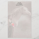 Dreams White Stallion Horse Stationery Note paper Briefpapier (Voorkant)