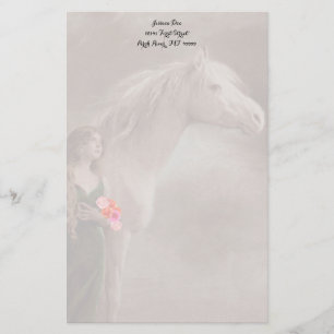 Dreams White Stallion Horse Stationery Note paper Briefpapier